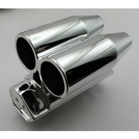   Chrome Silver Technic Engine Tuneable, Block with Two Round Air Scoops (for part 2133)  Part: 46452 Custom chromed by BUBUL