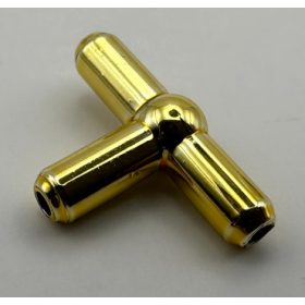   4697 | Chrome Gold Pneumatic T Piece New Style (T Bar) | Custom Chromed by Bubul
