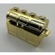 4738 | Chrome GOLD Container, Treasure Chest, Complete Assembly - Thick Hinge, Slots in Back | Custom Chromed by Bubul