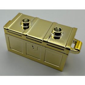   4738, 80835 | Chrome GOLD Container, Treasure Chest with Slots in Back and (Same Color) Flat Lid | Custom Chromed by Bubul
