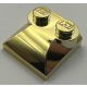 47457 | Chrome Gold Brick, Modified 2 x 2 x 2/3 Two Studs, Curved Slope End | Custom Chromed by BUBUL