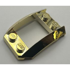   47755 Chrome Gold Wedge 4 x 3 Open with Cutout and 4 Studs Custom Chromed by BUBUL