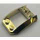 47755 Chrome Gold Wedge 4 x 3 Open with Cutout and 4 Studs Custom Chromed by BUBUL