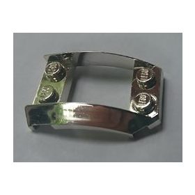   47755 Chrome Silver Wedge 4 x 3 Open with Cutout and 4 Studs  47755 Custom Chromed by BUBUL
