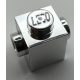 47905 | Chrome Silver Brick, Modified 1 x 1 with Studs on 2 Sides, Opposite | Custom Chromed by BUBUL