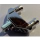 47973 | Chrome Silver Hinge 1 x 3 with Two Pins, Locking 1 Finger - Round Pin Holes | Custom Chromed by BUBUL