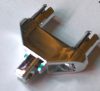 47973 | Chrome Silver Hinge 1 x 3 with Two Pins, Locking 1 Finger - Round Pin Holes | Custom Chromed by BUBUL