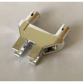   47994 Chrome Silver Pin Double Triangle 1 x 3 with 2 Clips   or 19159  Custom Chromed by BUBUL