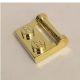 48336 Chrome Gold Plate, Modified 1 x 2 with Handle on Side - Closed Ends Custom Chromed by Bubul