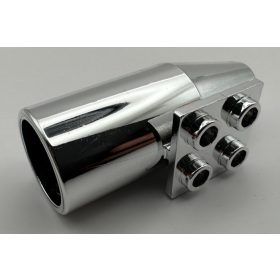   4868b | Chrome Silver Engine, Smooth Large, 2 x 2 Thin Top Plate | Custom Chromed by Bubul