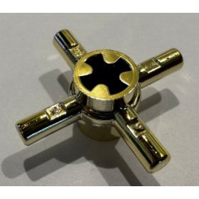   48723 Chrome Gold Technic, Axle Connector Hub with 4 Bars  48723 or similar 68888 Custom Chromed by BUBUL
