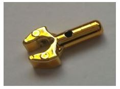 48729, 3484 | Chrome Gold Bar 1L with Clip Mechanical Claw | Custom Chromed by Bubul