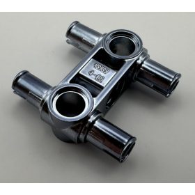   48989 | Chrome TITAN Technic, Pin Connector Perpendicular 3L with 4 Pins | Custom Chromed by BUBUL
