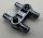 48989 | Chrome TITAN Technic, Pin Connector Perpendicular 3L with 4 Pins | Custom Chromed by BUBUL
