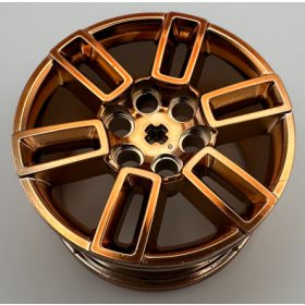   49294 Chrome Copper Wheel 56mm D. x 34mm Technic Racing Medium, 6 Pin Holes, Axle Hole, Open Spokes Custom Chromed by Bubul