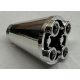 49309 | Chrome Silver Cone 2 x 2 x 2 Inverted | Custom Chromed by BUBUL