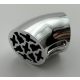 5057 | Chrome Silver Brick, Round 3 x 3 D. 45 degrees Elbow with Axle Holes | Custom Chromed by BUBUL