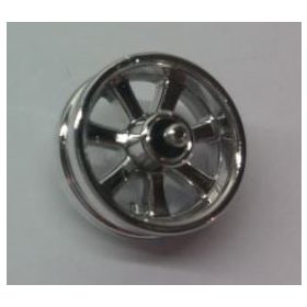  50862 Chrome Silver Wheel 15mm D. x 6mm City Motorcycle | Custom Chromed by BUBUL