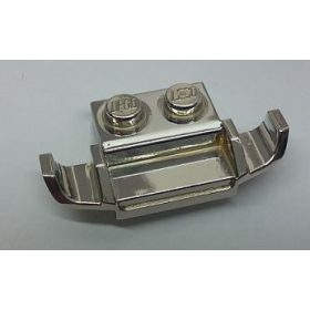   50949 Chrome Silver Plate, Modified 1 x 2 with Racers Car Grille  Custom Chromed by Bubul