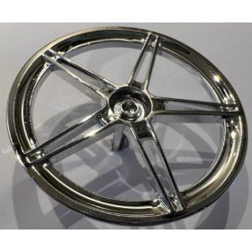   50965 Chrome Silver Wheel Cover 5 Spoke with Center Stud - 56mm D. - for Wheel 44772  Custom chromed by Bubul