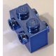 52107 | Chrome Blue Brick, Modified 1 x 2 with Studs on Sides | Custom Chromed by BUBUL