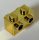 52107 | Chrome Gold Brick, Modified 1 x 2 with Studs on Sides | Custom Chromed by BUBUL