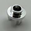 5264 Chrome Silver Plate, Round 1 x 1 with Clip on Bottom Custom Chromed by Bubul