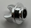 5264 Chrome Silver Plate, Round 1 x 1 with Clip on Bottom Custom Chromed by Bubul