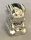 53596 | Chrome Silver Minifigure, Head, Modified Bionicle Inika Toa Hewkii Plain | Custom Chromed by BUBUL