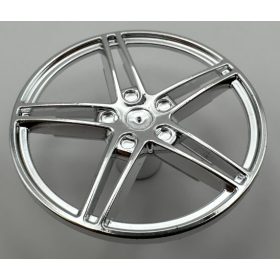   54086 | Chrome Silver Wheel Cover 5 Spoke without Center Stud - 35mm D. - for Wheels 54087, 56145, 44292, 54086 | Custom Chromed by Bubul