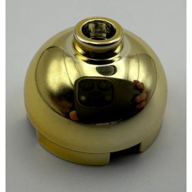   553, 30367 | Chrome Gold Brick, Round 2 x 2 Dome Top - Undetermined Stud and Bottom Type | Custom Chromed by Bubul