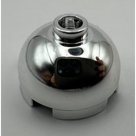  553, 30367 | Chrome Silver Brick, Round 2 x 2 Dome Top - Undetermined Stud and Bottom Type | Custom Chromed by Bubul