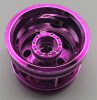 56145 | Chrome Pink Wheel 30.4mm D. x 20mm with No Pin Holes and Reinforced Rim | Custom Chromed by Bubul