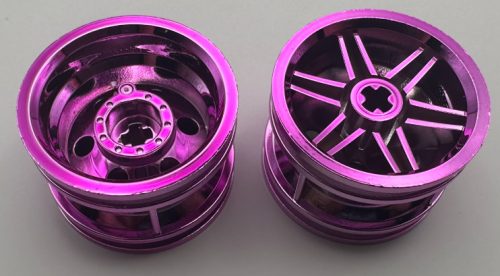 56145 | Chrome Pink Wheel 30.4mm D. x 20mm with No Pin Holes and Reinforced Rim | Custom Chromed by Bubul