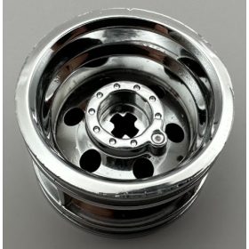   56145 | Chrome Silver Wheel 30.4mm D. x 20mm with No Pin Holes and Reinforced Rim | Custom Chromed by Bubul