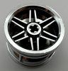 56145 | Chrome Silver Wheel 30.4mm D. x 20mm with No Pin Holes and Reinforced Rim | Custom Chromed by Bubul