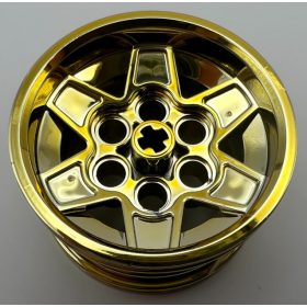   56908 Chrome Gold Wheel 43.2mm D. x 26mm Technic Racing Small, 6 Pin Holes similar than 41896  or 51488  Custom chromed by Bubul