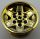 56908 Chrome Gold Wheel 43.2mm D. x 26mm Technic Racing Small, 6 Pin Holes similar than 41896  or 51488  Custom chromed by Bubul