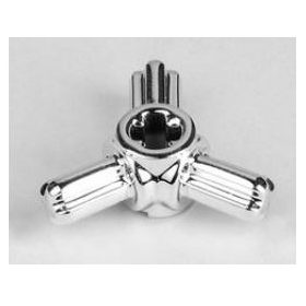   Chrome Silver Technic, Axle Connector Hub with 3 Axles  57585 Custom Chromed by BUBUL