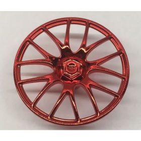   58089 Chrome RED Wheel Cover 7 Spoke V Shape - 36mm D. Original part: 58089 Custom Chromed by BUBUL