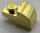 5841 | Chrome Gold Slope, Curved 2 x 1 with Recessed Stud | Custom Chromed by Bubul
