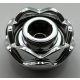 5904 | Chrome Silver Plant Flower Round with 2 Layers (Peony Rose) with Open Stud and Small Pin Hole |  Custom Chromed by BUBUL