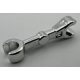 59230 | Chrome Silver Arm Mechanical, Straight with Clips at 90 degrees (Vertical Grip) | Custom Chromed by Bubul