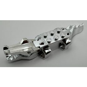   6026c01 | Chrome Silver Alligator / Crocodile with 8 Teeth | Custom Chromed by Bubul