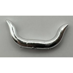   6029a | Chrome Silver Cattle Horns (Cattlehorns) | Custom Chromed by Bubul