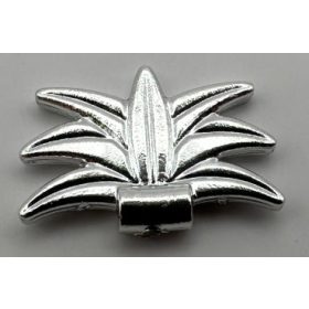  6029b | Chrome Silver Plume Feathered Headdress | Custom Chromed by BUBUL