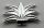 6029b | Chrome Silver Plume Feathered Headdress | Custom Chromed by BUBUL