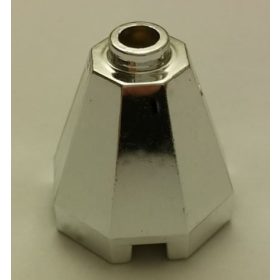   6039 | Chrome Silver Cone 2 x 2 x 1 2/3 Octagonal | Custom Chromed by Bubul