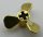 6041 | Chrome Gold Propeller 3 Blade 3 Diameter | Custom Chromed by BUBUL