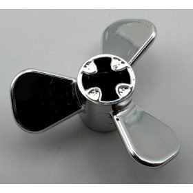   6041 | Chrome Silver Propeller 3 Blade 3 Diameter | Custom Chromed by BUBUL
